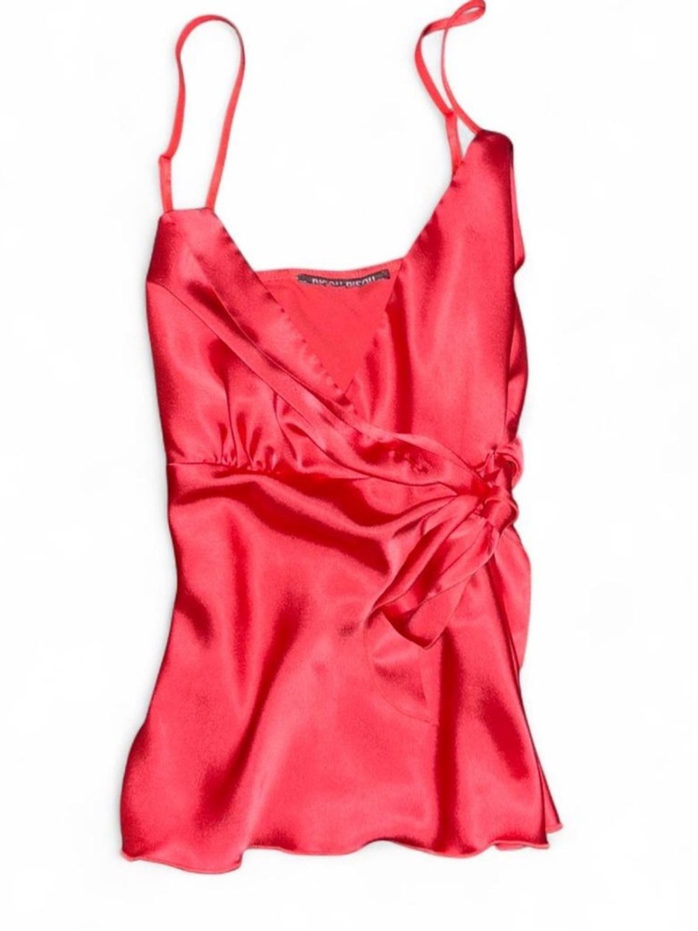 Vintage Satin Wrap Camisole with tie